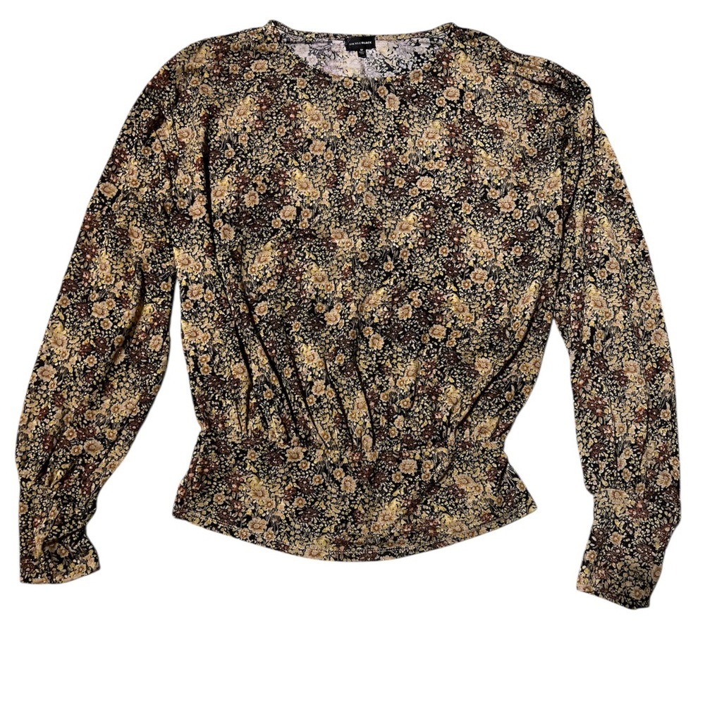 Buckle Black and Cream Floral Blouse